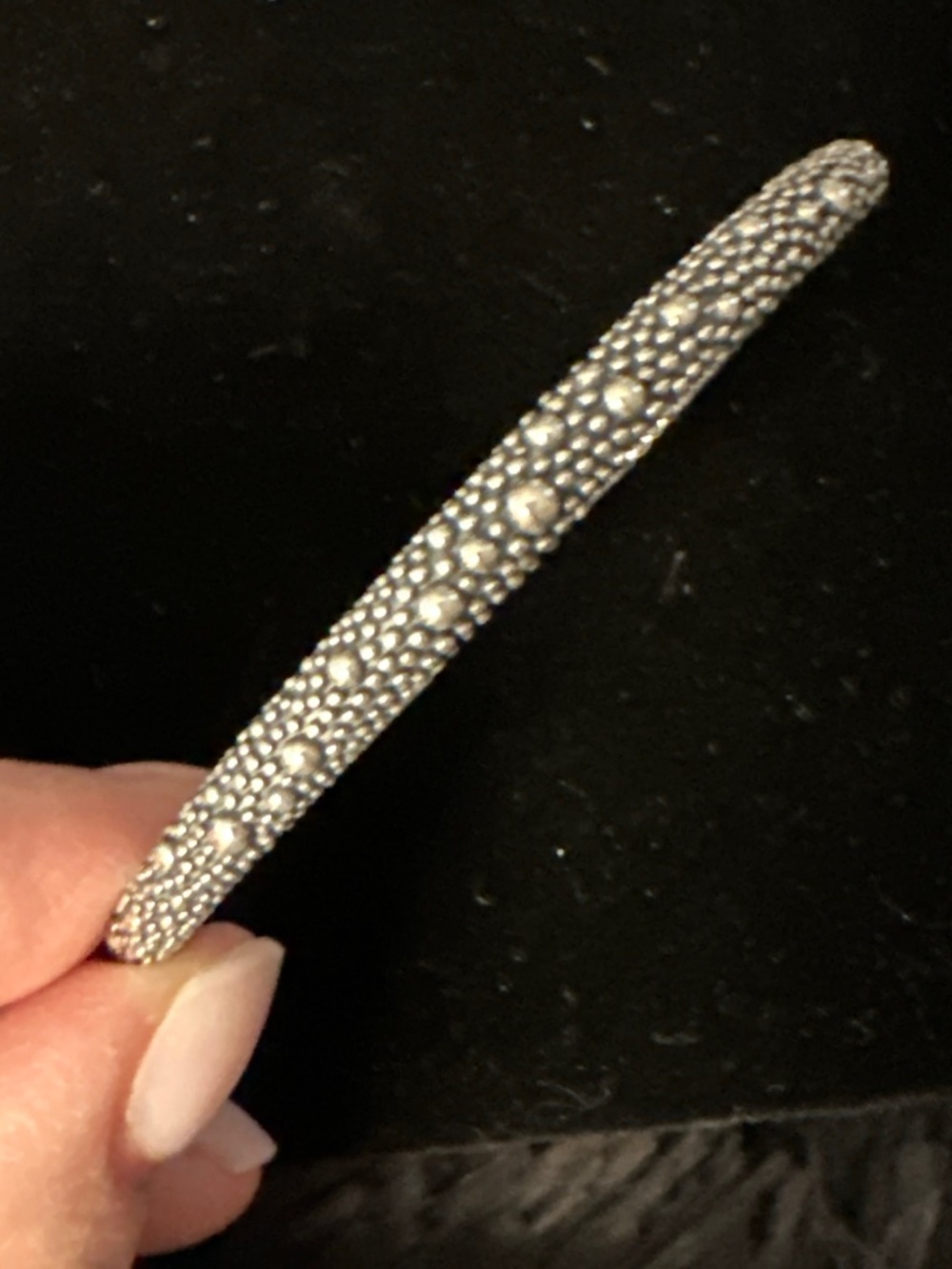 MICHAEL DAWKINS 925 Sterling Silver  Starry Nights Hinged Cuff Bracelet 6.75"
